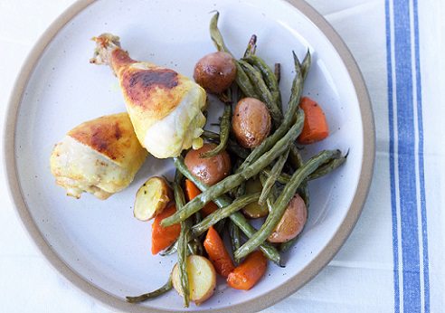 Curried chicken drumsticks